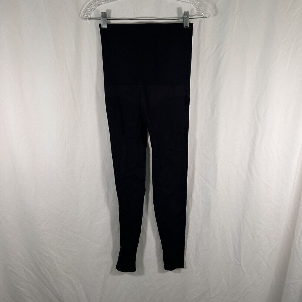 Spanx Leggings Women's Medium Black Pull On Stretchy High Rise 26" Inseam